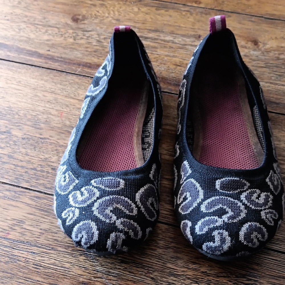 Aldi Stylish Black Patterned Girls Flats